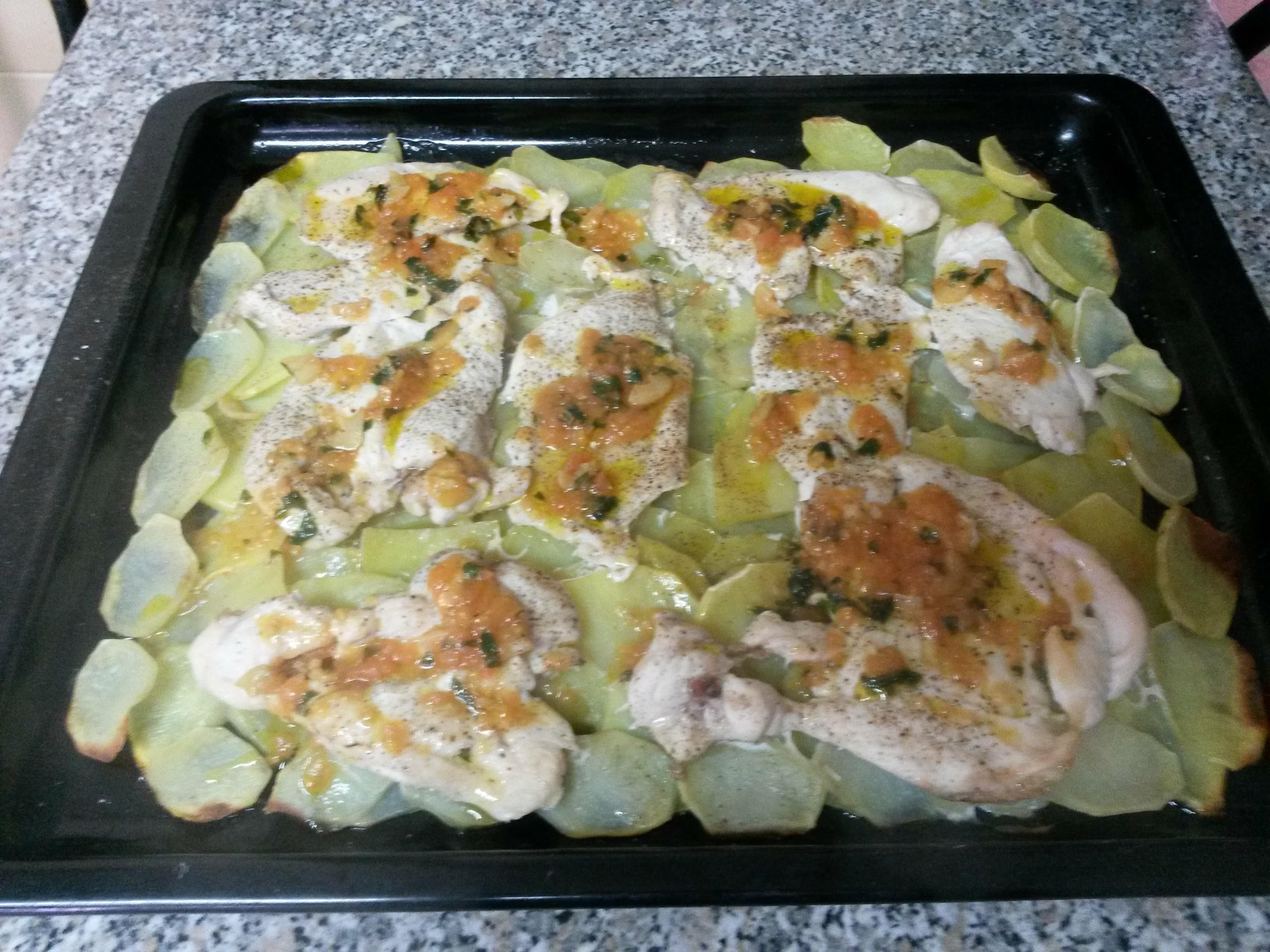 Receta pollo al horno en salsa de aceite de oliva virgen extra