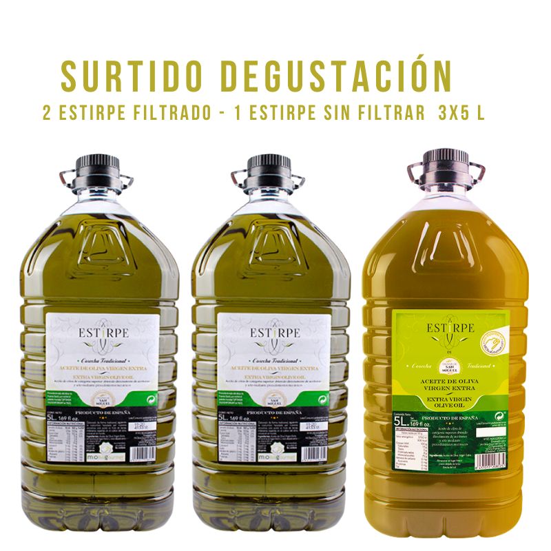 Special packs of EVOO combined – Premium Quality – 3 bottles of 5 Liters