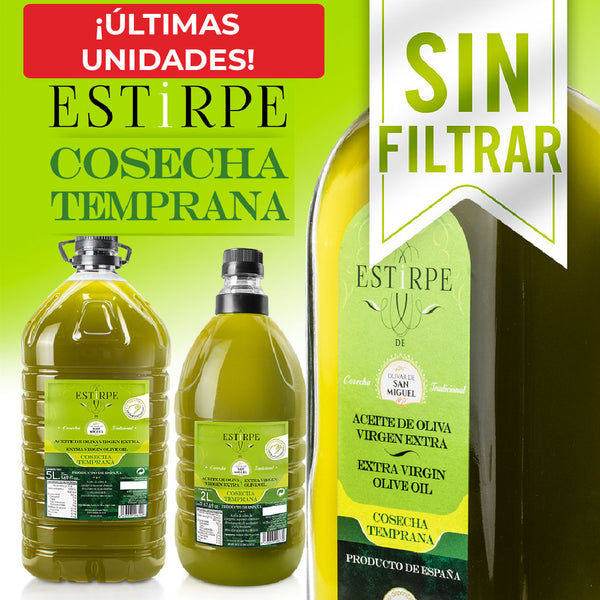 Aceite de Oliva Estirpe Sin Filtrar Nueva Cosecha 2023/2024